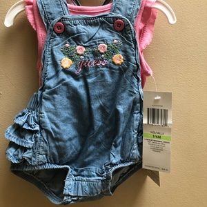 Guess Girls 3-6 month 2 piece outfit - NEW